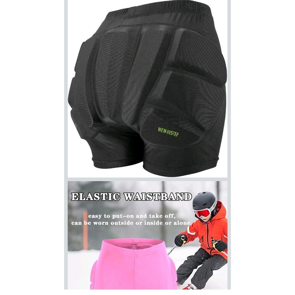 Kids Butt & Hip Padded Shorts for Skating,Youth Hip Protection Pads Figure sizeM